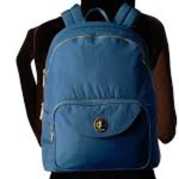 Baggallini Brussels Laptop Backpack Slate Blue Luggage Travel Bag Back Pack main image 7